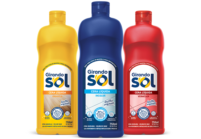 Linha de Cera Líquida para Pisos, Madeira e Móveis Girando Sol