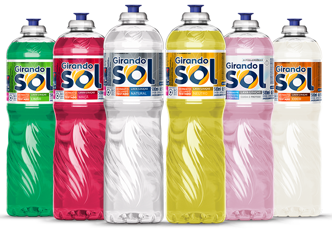 Linha de Detergentes/Lava-Louças Girando Sol