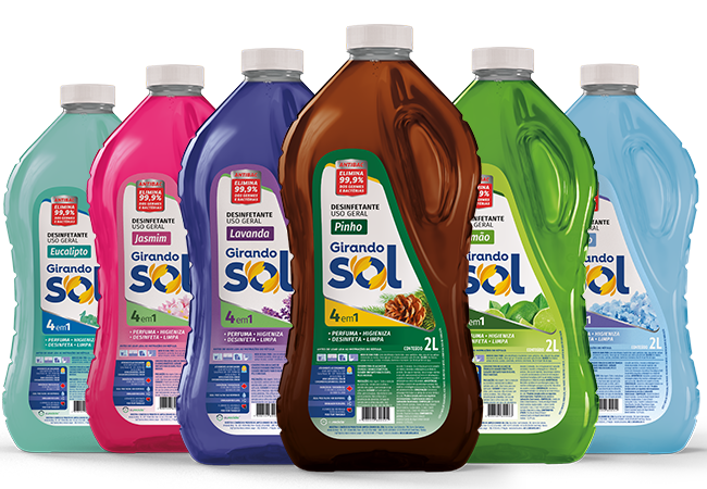 Linha de Desinfetante Girando Sol