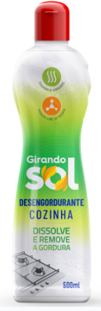 nova embalagem do Desengordurante Girando Sol