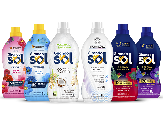 Linha de Amaciante Concentrado Girando Sol