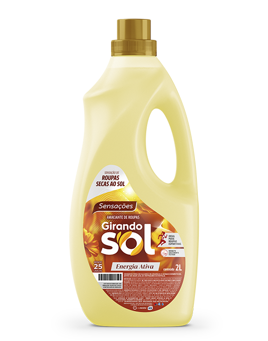 Embalagem Amaciante de Roupas Diluído Energia Ativa