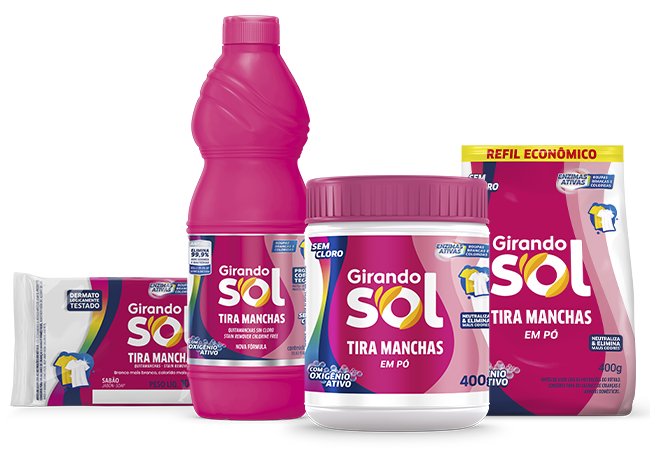 Linha de Tira Manchas sem Cloro Girando Sol