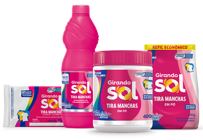 Linha de Tira Manchas sem Cloro Girando Sol