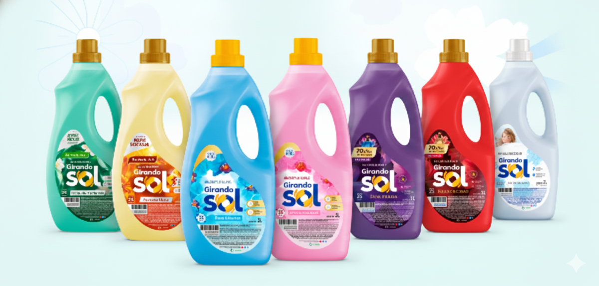 Linha de Amaciante Diluído Girando Sol ganha novo visual e fragrâncias ainda mais especiais