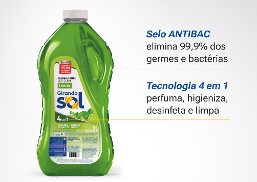 desinfetante girando sol limao