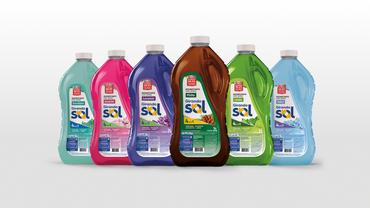 Linha de Desinfetantes Girando Sol está de cara nova: mais modernidade e eficiência